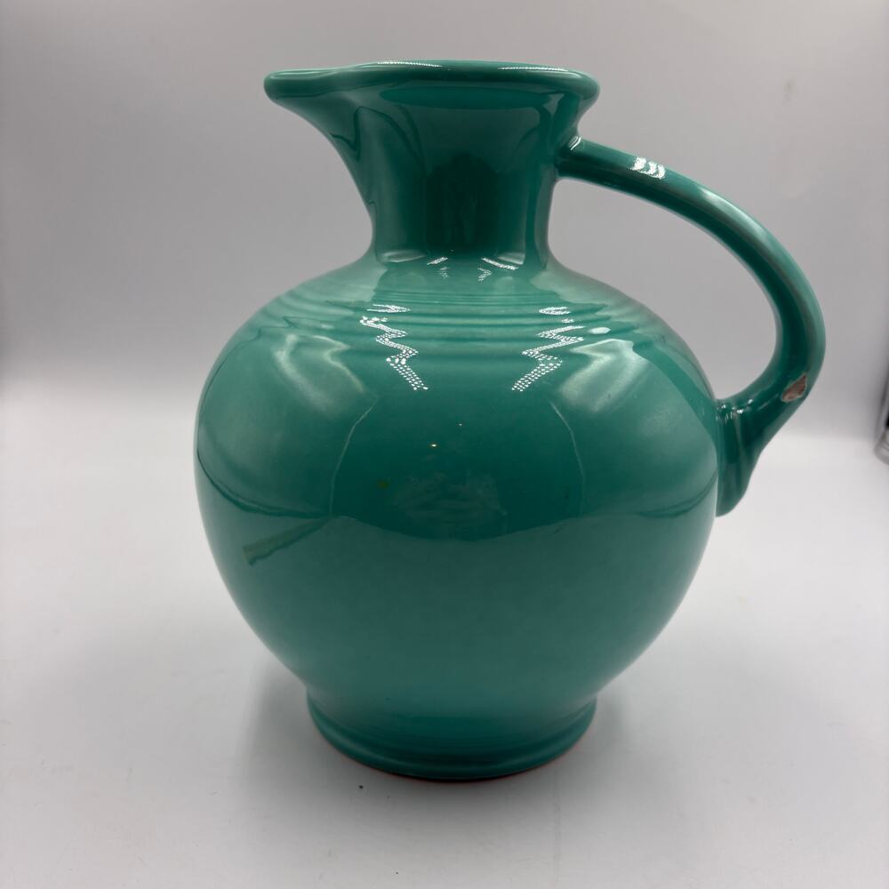 Fiesta Turquoise Ceramic Vintage Water Pitcher Carafe 60 Oz